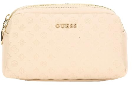 GUESS Utensilientasche Double Zip Ivory creme