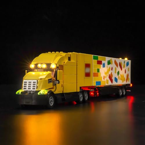 Lego Yellow Delivery Truck LED Light Set - Creative Toys Decoration