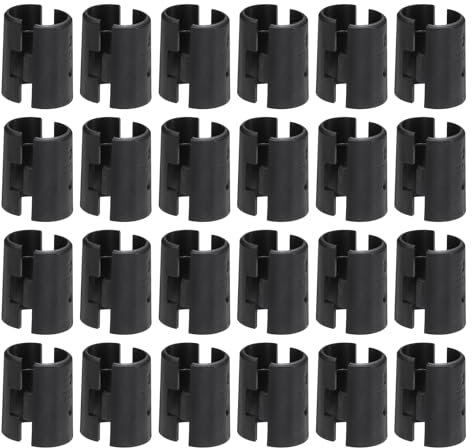 sourcing map Draht-Regal-Clips, 16 mm, ABS-Kunststoff, Regalschloss-Clips für Drahtregale, Regale, Ersatzteile, Pfostenregale, 24 Stück