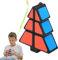 Wpsagek Ciondolo cubo, puzzle albero di Natale,Cubo velocità a forma di albero di Natale 1X2X3 Cubo albero di Natale - Decorazione per albero di Natale Speed Albero Puzzle Puzzle Portachiavi