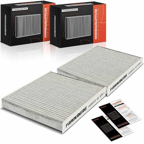 Frankberg 2x Innenraumfilter Pollenfilter mit Aktivkohle Kompatibel mit 5er F10 518d 520d 520d xDrive 520i 523i 525d 525d xDrive 528i 528i xDrive 530d 1.6L-3.0L Replace# 64119272642