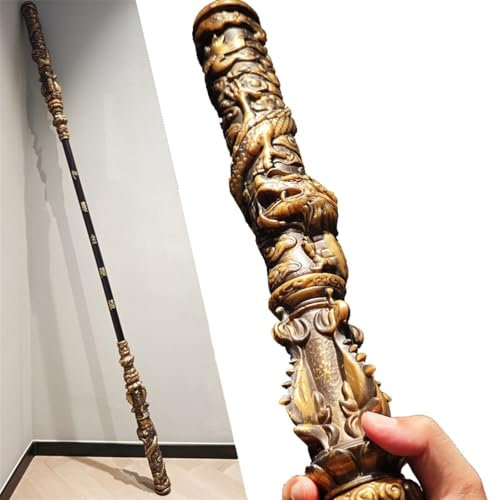Coxlrrso Bastón de Artes Marciales Wukong de Mito Negro, bastón de Rey Mono de 5,6 pies, réplica Extensible 1:1, Juguete de mitología Negra, Regalo de decoración de habitación
