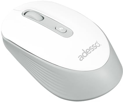 Adesso iMouse A30 Wireless Mouse with AI Copilot Button 2.4GHz USB Dongle 1200 DPI Left and Right Hand Design (White)