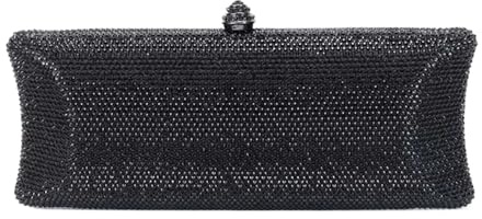 AMENGJ Abendtaschen für Frauen Damen Taschen Umhängetaschen Hochzeit Braut Geldbörse Party Nacht Clutch Stein Kristall Strass Abendtasche(Black)