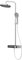 EMKE Colonne de Douche Thermostatique, Douche à Main 3 Fonctions, Pommeau de Douche Extra Large de 260 mm, Réglage du Débit d'Eau, 355x400x1100 mm, Chromé