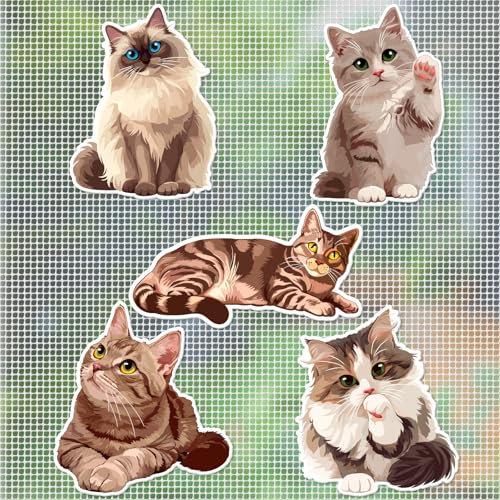 MWOOT 10 Piezas Gato Mosquitera Puerta Imanes, Anticolisión Patio Double Sided Screen Door Protector Magnets, Magnetica Mosquitera Puerta Imanes, Imanes Nevera Decoración, Fridge Magnets
