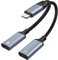 iphone Splitter for Charging and Headphone Adapter, iPhone Lightning to 2 Lightning Adapter,Dual Lightning AUX + Charger Adapter Dongle Cable Splitter Audio Charger for iPhone 14/13/12/11/8/6/7/pad