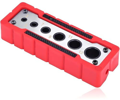 Moorstdel Drill Guide, Precision Woodworking Drill Jig, Drill Guide Carpentry, Portable & Durable for 3mm to 13mm Holes, Ideal for DIY Projects & Professional Carpentry