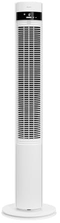 Duux Elevate Ventilatore a torre – 12 velocità, oscillazione a 80°, solo 25 dB, ionizzatore, timer (1–12h), modalità sleep, touch e telecomando, ventilatore silenzioso e intelligente per camera da