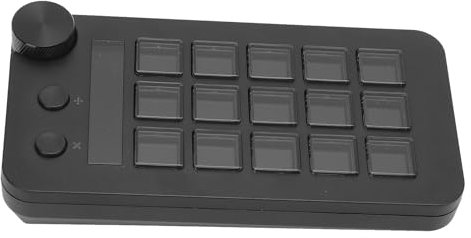 YUEHISY Stream -Controller mit 15 Makro -Tasten, Anpassbare Visuelle Tastatur -Trigger -Aktionen in Apps -Software für PC (Black)