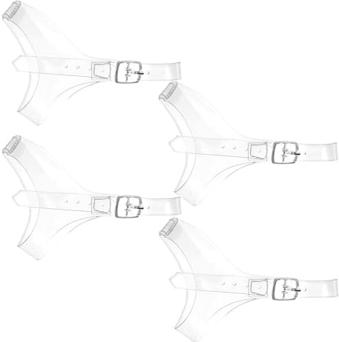Azefnuhk 2 Pairs Transparent Invisible High Heel Shoe Strap Plastic Detachable Elastic Ankle Strap with Adjustable Buckle Women Anti Loose Shoelace Accessories for Holding Loose High