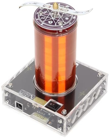 jcwwolk Bluetooth Musikspule, Musik Tesla Spule Plasma Lautsprecher, Künstlicher Blitz, Wissenschaft Experiment Spielzeug & Geek Dekor Für Physik Enthusiasten