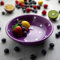 City to Cottage | Assiette creuse Bol à soupe, à céréales, à salade, à pâtes | Violette à pois blancs en céramique faite et peinte à la main | 18,5cm / 400ml