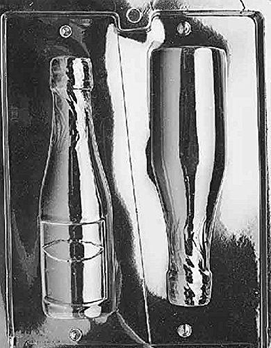 Grandmama's Goodies AO042 Large Champagne Bottle Chocolate Candy Mold with Exclusive Molding Instructions