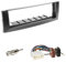 Einbauset : Autoradio 1-DIN DIN Radioblende Radio Blende Halterung schwarz + ISO Radioanschlusskabel Radio KFZ Adapter + Antennenadapter für Mitsubishi Colt (Z30/Z30G/Z3B/Z3V) 01/2004-10/2008