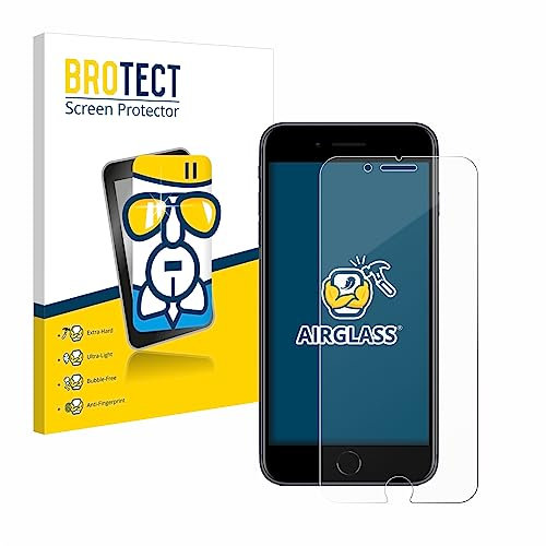 BROTECT Schutzglas für Apple iPhone 8 Plus Schutzfolie Panzer Folie Glas Displayschutz Made in Germany [Kratzfest 9H, Anti-Fingerprint,Transparent]