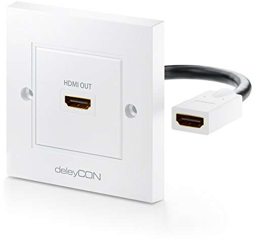 deleyCON HDMI Dose Wanddose 1x HDMI Port Unterputz Montage 3D FULL HD HDTV 4K 2160p