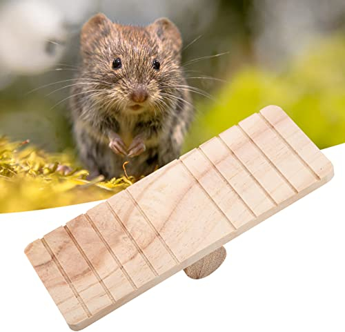 Hamster Pet Holz Wippe Brücke Spielzeug, Übung Spiel Kauspielzeug für Kleintier Hamster Maus Rennmaus Chinchilla Eichhörnchen