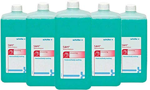5x 1000 ml Eurofl. Schülke S&M® Waschlotion Reinigungslotion Flüssigseife Lotion Hand Haut, pflegend