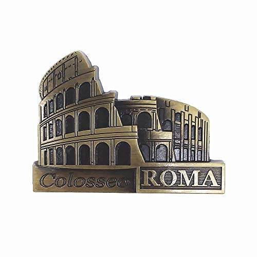 Rome Colosseum Italy Metal 3D Fridge Magnet,Home & Kitchen Decoration Magnetic Sticker Roma Colosseum Italy Refrigerator Magnet Travel Souvenir Gift Collection