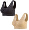 Lemef 3-Pack Seamless Sports Bra Wirefree Yoga Bra with Removable Pads for Women, Black&nude, S