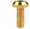 Yaruijia Titan-Bolzen M6 x 12 15 20 25 30 35 mm Regenschirmkopf-Inbusschraube für Fahrrad Motorrad Teile (M6 x 20 mm, Gold)