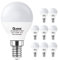 QNINE LED Light Bulb E14, 6W (60W Equivalent), 540lm Golf Ball Bulb, Small Edison Screw Bulb, 2700K Warm White, Non Dimmable, 8 Pack