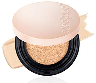 Peripera Double Longwear Cover Cushion Foundation – Doppellagiges Puder, lang anhaltende Bezüge Unvollkommenheiten, kompakt und glatt – natürliches Beige – 12 g
