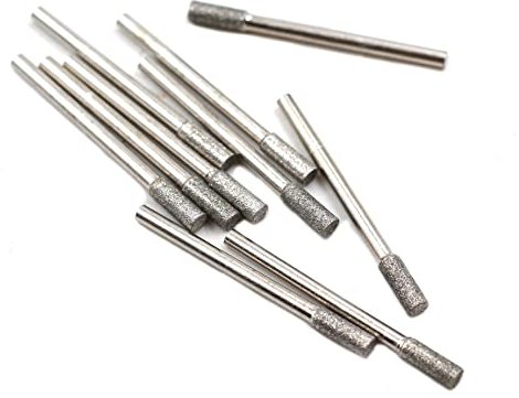 Chiloskit 4 mm 10 Stück Diamant-Schleifkopf Schleifscheibe Dressing-Tool Bits kompatibel mit Dremel Typ Rotary Tool