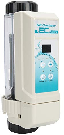 BHDD Sistema de clorador de Sal, 16 g/h Funciones Completas Sistema de generador de Cloro de Piscina de Agua Salada, Electrólisis de Limpieza automática Clorador de Sal para Piscina, Jacuzzi, SPA