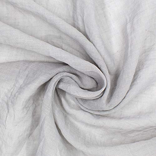 100%Mosel Musselin Dekostoff, in Cool Grey (48 cm x 5 m), 66 g/m², sehr dünner Tischläufer, zarte Tischdeko für Geburtstage & Hochzeiten, Tischband als Bunte Dekoration zu besonderen Anlässen