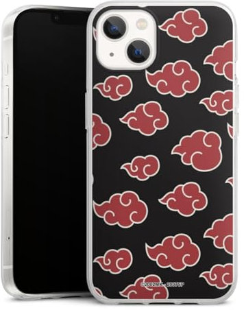 DeinDesign Silikon Hülle kompatibel mit Apple iPhone 13 Case transparent Handyhülle Offizielles Lizenzprodukt Naruto Shippuden Akatsuki