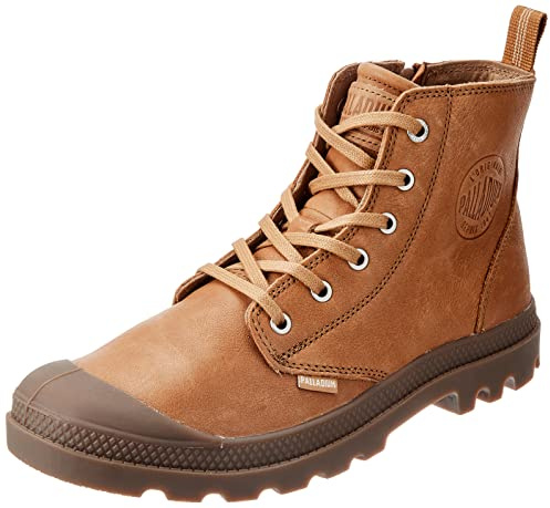 Palladium Mixte Pampa Zip Leather Sneaker Boots, Beige, 47 EU