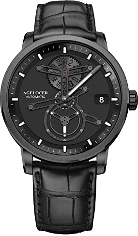 Agelocer Herrenuhr Automatisch Mechanisch Kleid Business Space Station Uhren für Männer mit Mode Luxus, Nk_5502j1