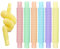 12 Mini Pop Sensory Fidget Toys - Colourful Tubes Sensory Stretch Pipes Pull Toys for Toddler Babies Kids Autism Teenagers Special Needs - Reduce Anxiety and Stress