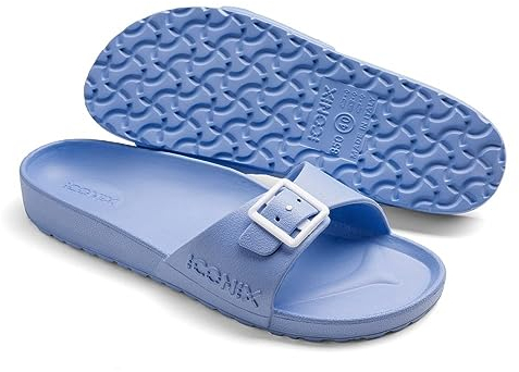ICONIX Ciabatte Estive Donna - L'Essenziale per Mare, Casa e Piscina - Ciabatte Leggere e Confortevoli in Varie Colorazioni (azzurro, numeric_41)
