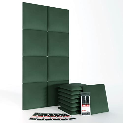 Mollis Panneau Mural 30x30cm Set de 16 Tête de Lit, Salon, Mur Décoratif, Décoration 3D Moderne Rembourrée pour Chambre à Coucher, Revêtement Mural Absorbant Le Son