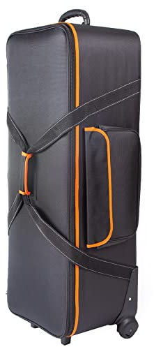 BOLLUMA Photo Studio Equipment Trolley Carry Bag Case 102x37.5x27.5cm / 40x15x11, Padded Wheeled Portable for Tripod Light Stand Strobe Flash Video Photography Background Accessories