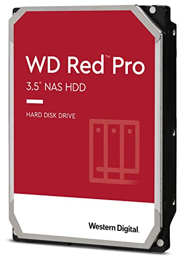 WD Red Pro interne Festplatte 10 TB (3,5 Zoll, NAS Festplatte, 7.200 U/min, SATA 6 Gbit/s, NASware-Technologie, für NAS-Systeme mit bis zu 24 Bays im Dauerbetrieb, 256 MB Cache) Rot