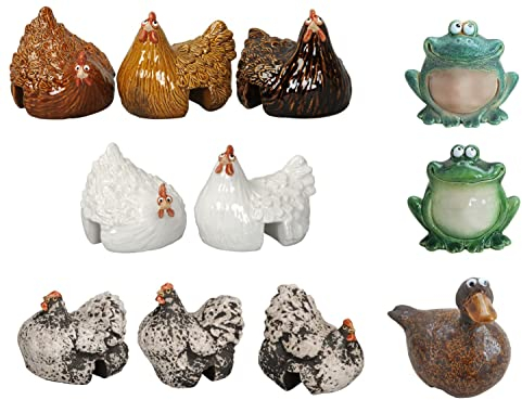 NETPROSHOP Schöne Tierfiguren Zaunhocker und Kantenhocker aus Keramik Höhe ca. 12 cm, Auswahl:Nanny