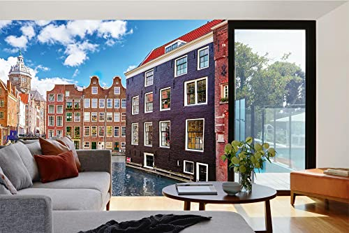 Vlies Fototapete BÖSCHUNGEN VON AMSTERDAM 375 x 250 cm (inkl. Kleister) - Vlies Tapete, Wandtapete, Wandbilder - Tapete für Wohnzimmer Schlafzimmer, Büro, Küche - Montagefertig