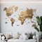 MISS MAPS Grande carte du monde 3D en bois aggloméré avec gravure - 100 x 60 cm - Bicolore