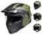 ILM Helm Motorrad Motocross Herren Damen Vintage Retro mit Visier ECE Model Z302,Armee Grün, M