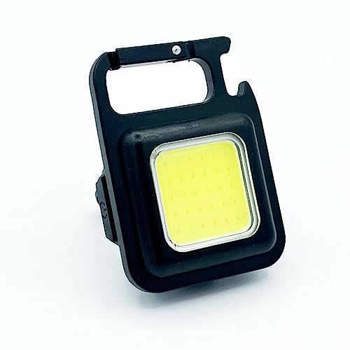 EUROXANTY Mini Linterna potente | Linterna recargable | Linterna para mecánico | Llavero linterna | Abridor | Linterna pequeña con imán | 6W LED COB