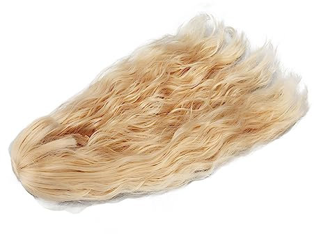 DIY-Puppenperücke, Hochelastisches Langes Gewelltes Haar, Leicht zu Kämmen, Perücke für 8,3-9,4-Zoll-Puppen (Pfirsichfarbe)