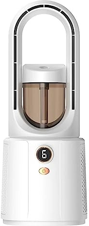 Huayuehong Tower Fans Bladeless Cooling fan 6 Speeds humidifier Fan Night Light Usb Charging Portable Camping Fan Super Quiet Easy to Clean Portable Oscillating Fan for Bedroom,Kitchen,Office