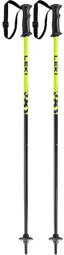 LEKI Kinder Rider Skistöcke, Black-Neonyellow-White, 75cm