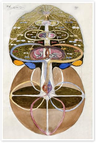 Baum des Wissens, Nr. 1 Poster von Hilma af Klint 20 x 30 cm Braun Wandbilder Wanddeko