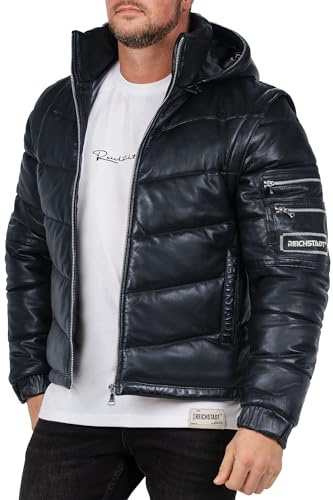 Reichstadt Herren Lederjacke Biker oder Bomber Elegant & Robust | Echtleder oder Kunstleder, Pilotenstil, hochwertig verarbeitet, langlebig, bequem, für Freizeit, Alltag und Business