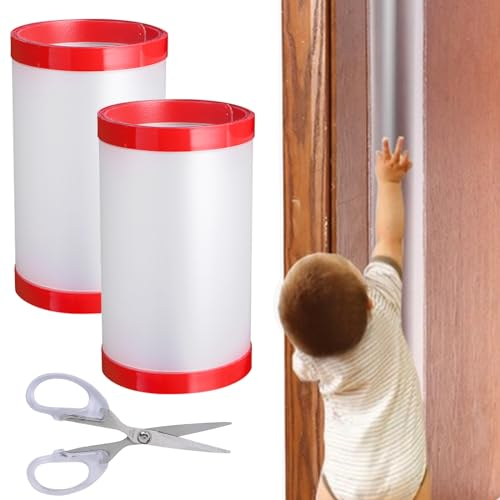 Anti Pincement Protection Doigt, 2 Pcs Anti Pince Doigt Porte, Porte Anti Pince Doigt 17x120cm, Charnière Garde Bébé Protège-Pincemen, avec Ciseaux, Anti Pincement Porte Enfant, pour École, Animaux